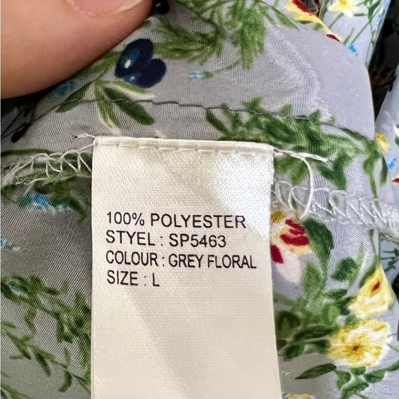 ❤️ SOLD Elan Women's Floral Off The Shoulder Prairie Maxi Dress Gray Yellow - Picture 9 of 17